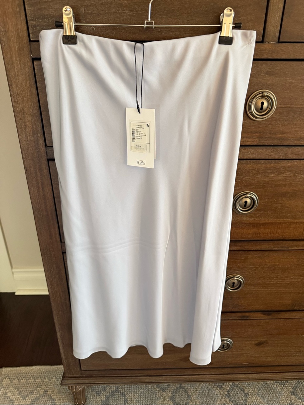 Theory Light Lavender Midi Skirt